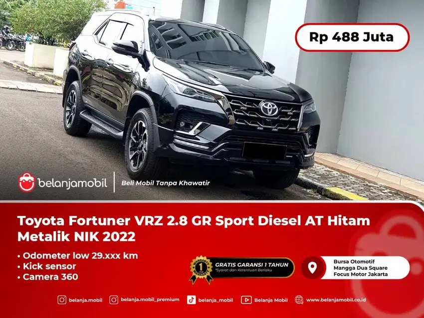 [LOW KM] Toyota Fortuner VRZ 2.8 GR Sport Kicksensor Camera360 AT 2022