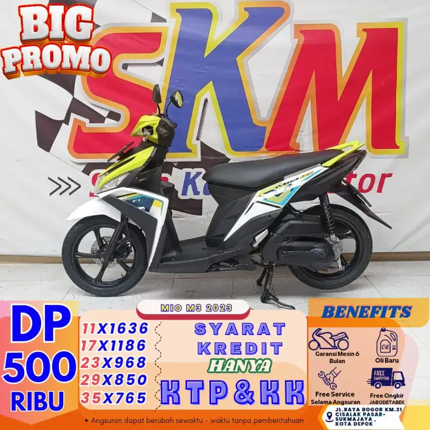 [Syarat kredit ktp&kk] yamaha mio m3 th 2023 cash/credit