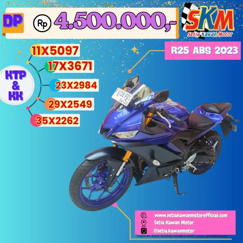 [Gratis pajak panjang] yamaha R25 th 2023 cash/credit