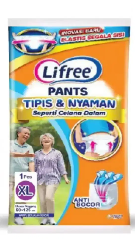 Popok Dewasa XL lifree celana kemasan sachet Rp 6450