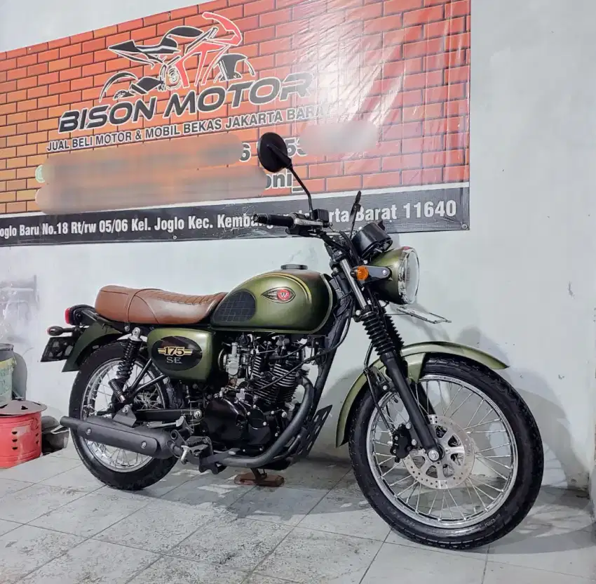 Km7rb! Seperti baru! KAWASAKI W175SE ARMY 2022 AKHIR W 175 SE Cafe