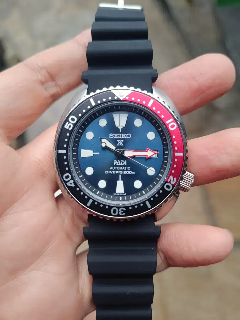 Jam Tangan Seiko Turtle Padi Pepsi Otomatis