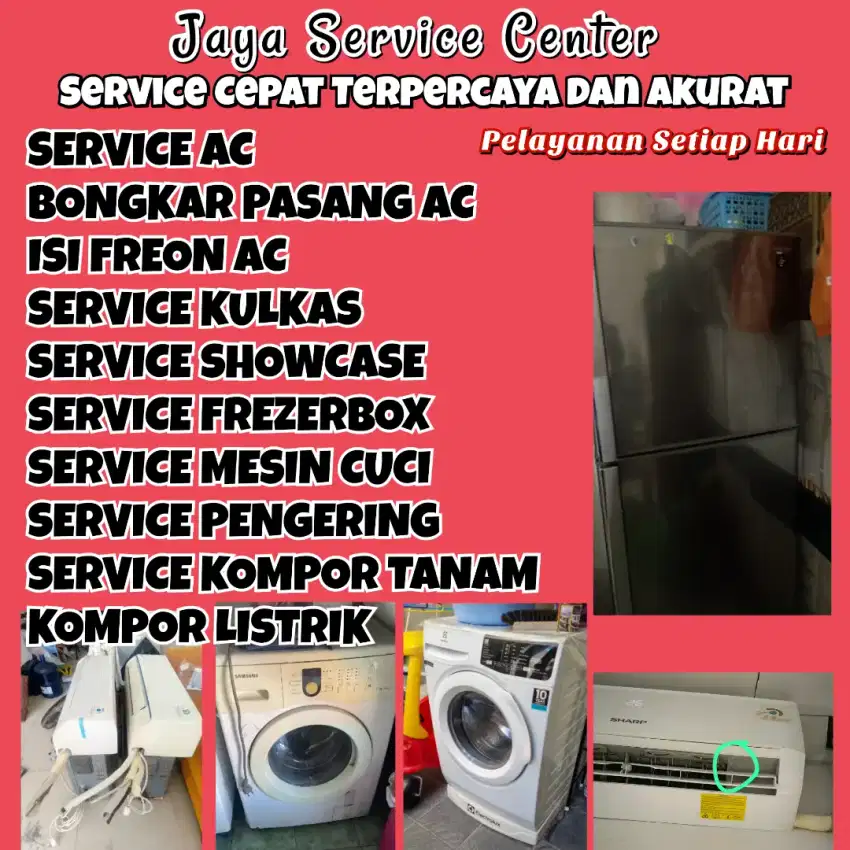 Service AC Bongkar Pasang AC Servis Mesin Cuci Kulkas Frezer Kenjeran