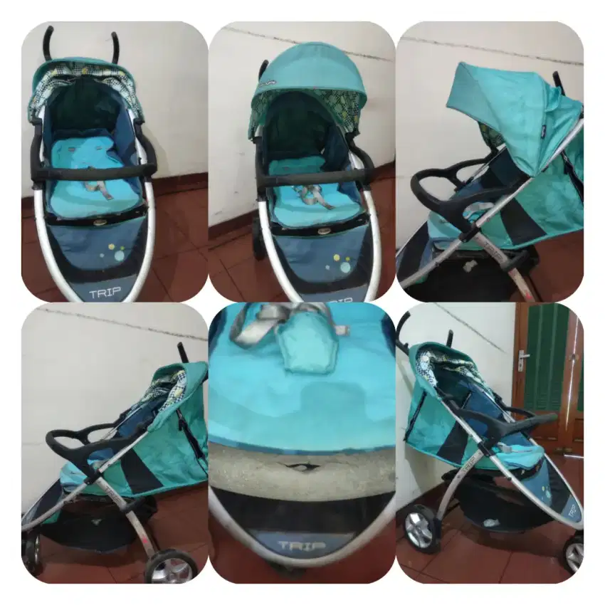 Stroller cocolate biru