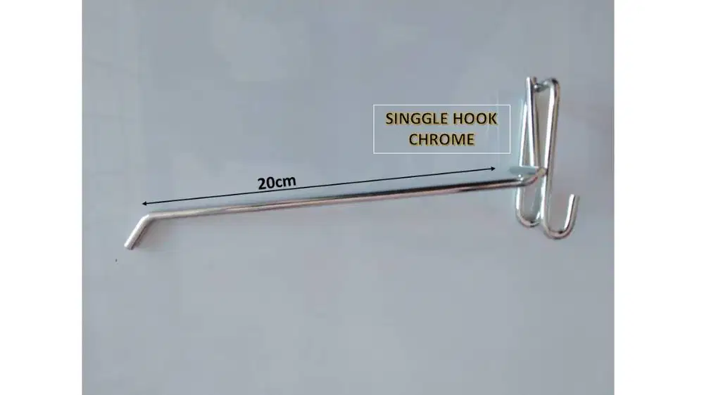 Cantolan Display Gantung Single Hook Chrome 30 Cm