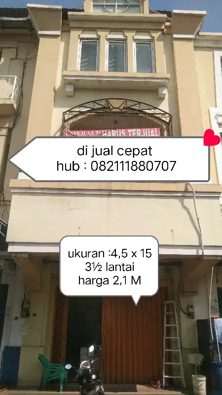 di jual ruko mutiara taman palem