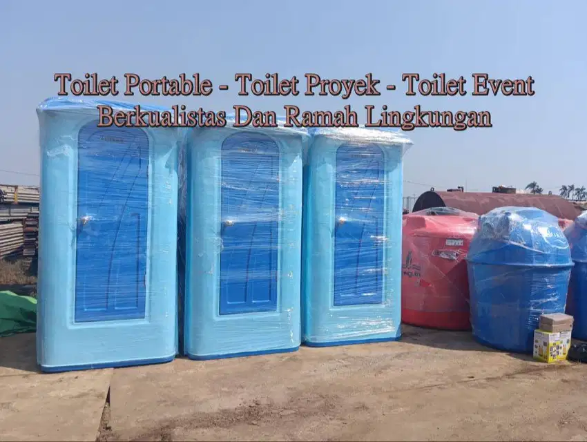 Toilet Portable, Toilet Darurat Toilet Fiberglas Praktis Mudah Dipinda