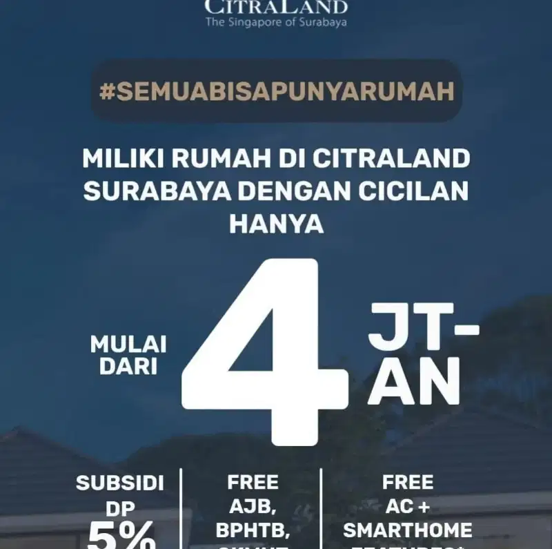 Rumah murah 2 kamar tidur dari Citraland Utara