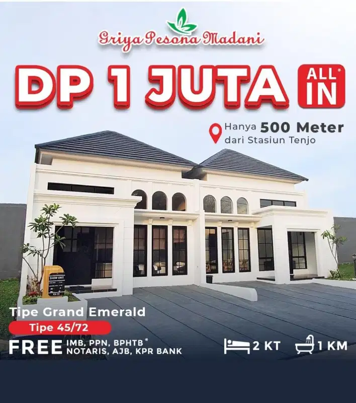 Rumah murah dekat stasiun