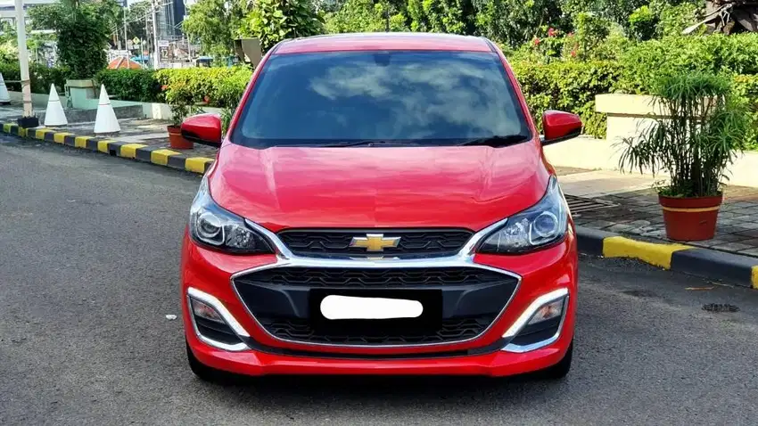 km27rb chevrolet spark premier 2019 pakai 2020 merah cash kredit bisa