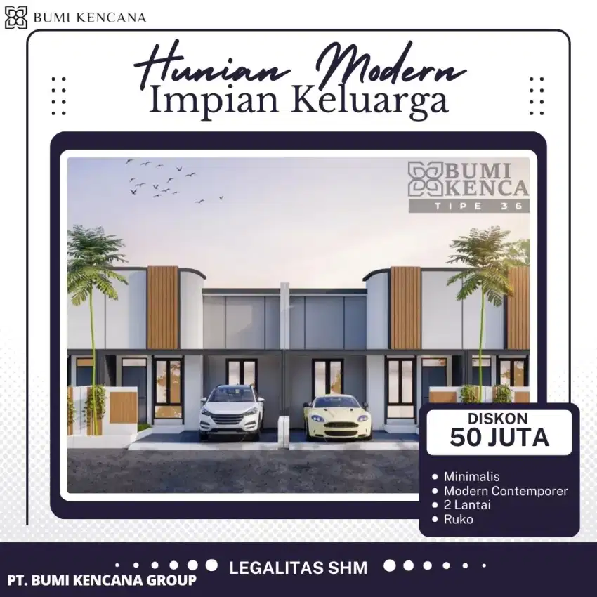 JUAL RUMAH BARU MiNIMALIS LAGi PROMO SHM