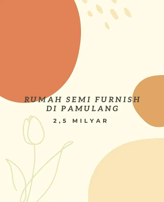 RUMAH SEMI FURNISH MURAH DI PAMULANG