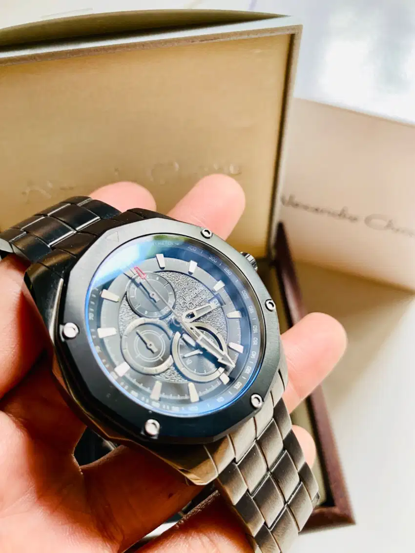 SECOND LIKE NEW Alexandre Christie AC 6663 MC black dark grey