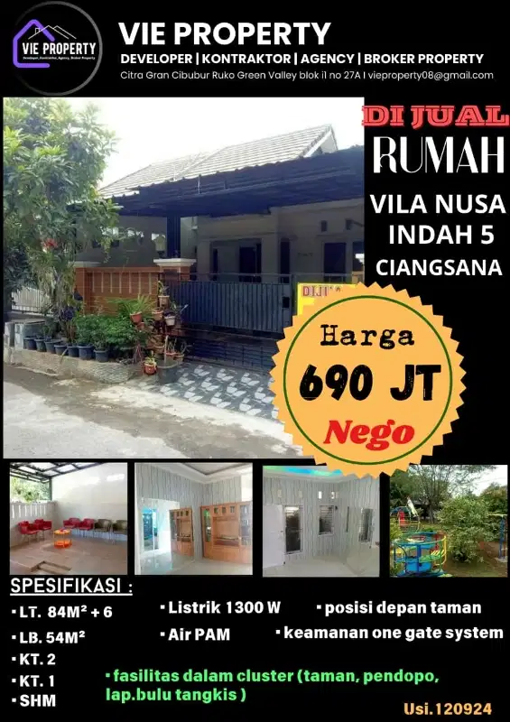 Depan Taman Villa Nusa Indah 5