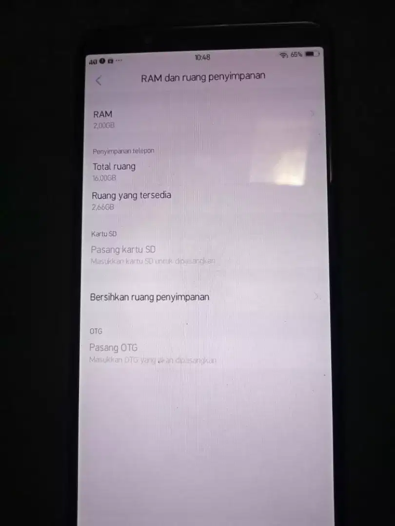 Hp bekas only konidi sangat layak pakai, batre awet vivo v71