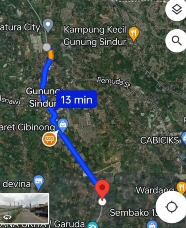 TANAH DI JALAN RAYA PAHLAWAN CIBINONG- GUNUNG SINDUR