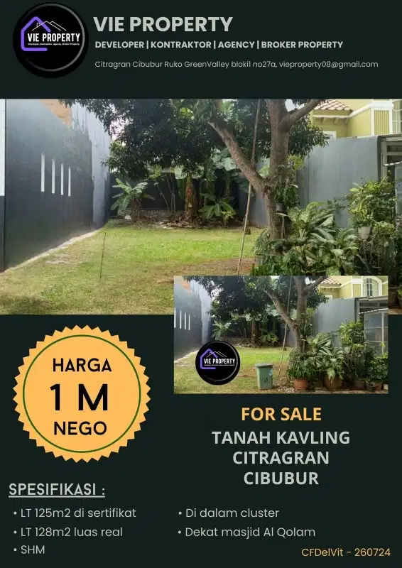 Di Jual Tanah Kavling Di Citra Gran Cibubur