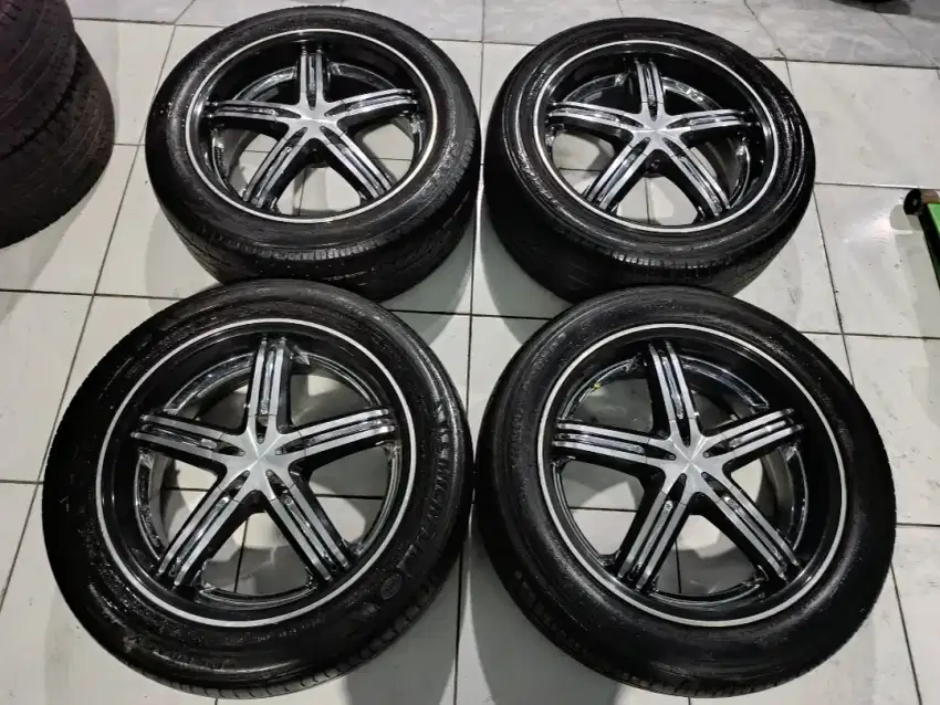 Velg r18 estatus style 5x114 mulus nominus ban bagus hub wa