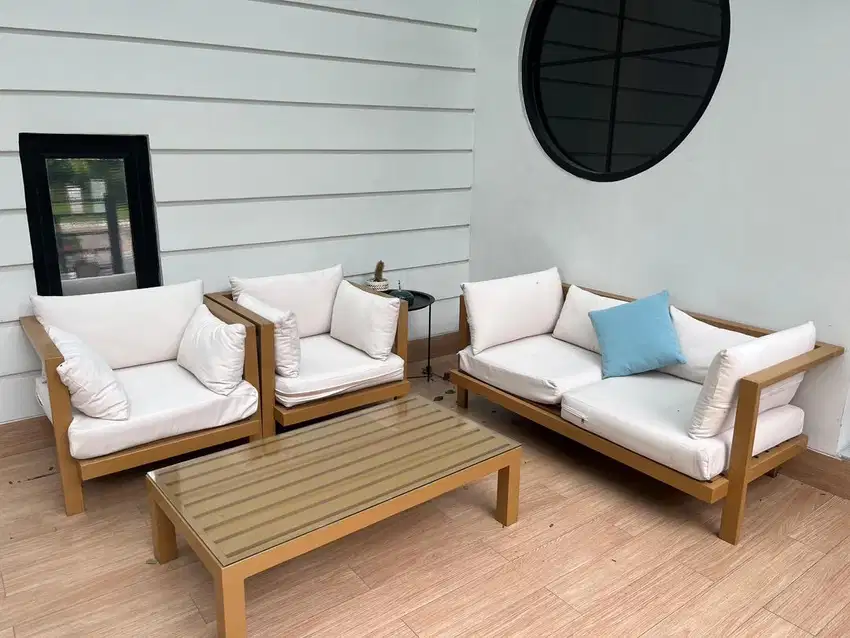 set sofa kursi outdoor lengkap