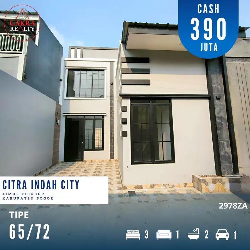 Terbaru di Citra Indah City Modern 3 Kamar Tidur 2978ZA