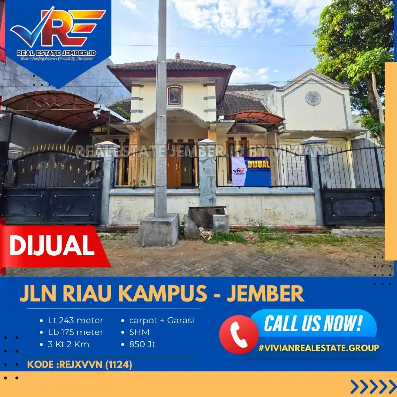 RUMAH DIKAMPUS DEKAT PROSALINA JEMBER