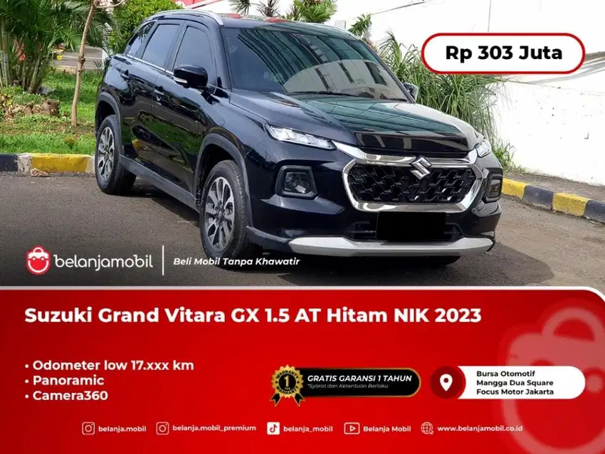 [LOWKM 17RB] Suzuki Grand Vitara GX 1.5 Panoramic Hitam 2023/2024