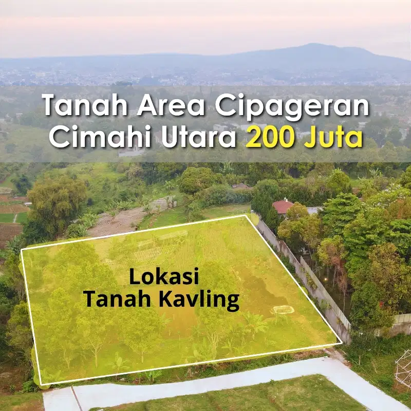 Tanah Ekslusif Konsep Perumahan di Cipageran Cimahi  210 Juta