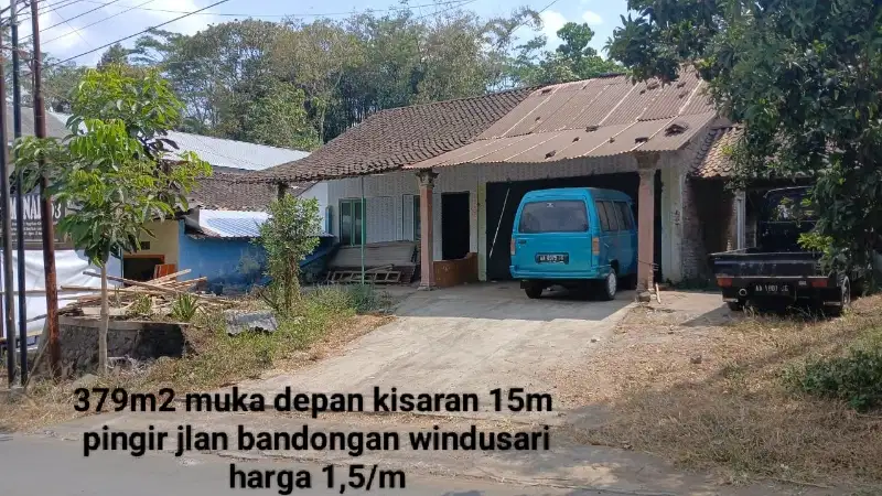 TANAH STRATEGIS 379M PINGGIR JALAN RAYA BANDONGAN WINDUSARI