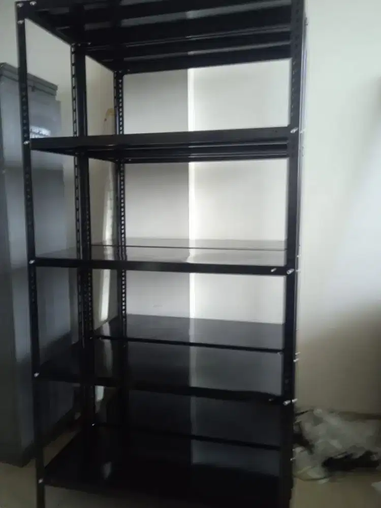 rak besi siku lobang 5 susun mudah dan simple