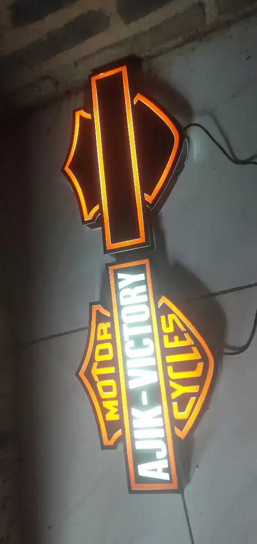 Logo custom Harley Davidson  lampu