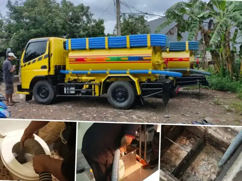 SEDOT WC KURAS LUMPUR TINJA TEMBAK SALURAN MAMPET TANPA BONGKAR