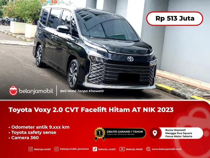 [ KM ANTIK 9RB ] Toyota Voxy 2.0 CVT TSS Facelift Hitam AT 2023/2024