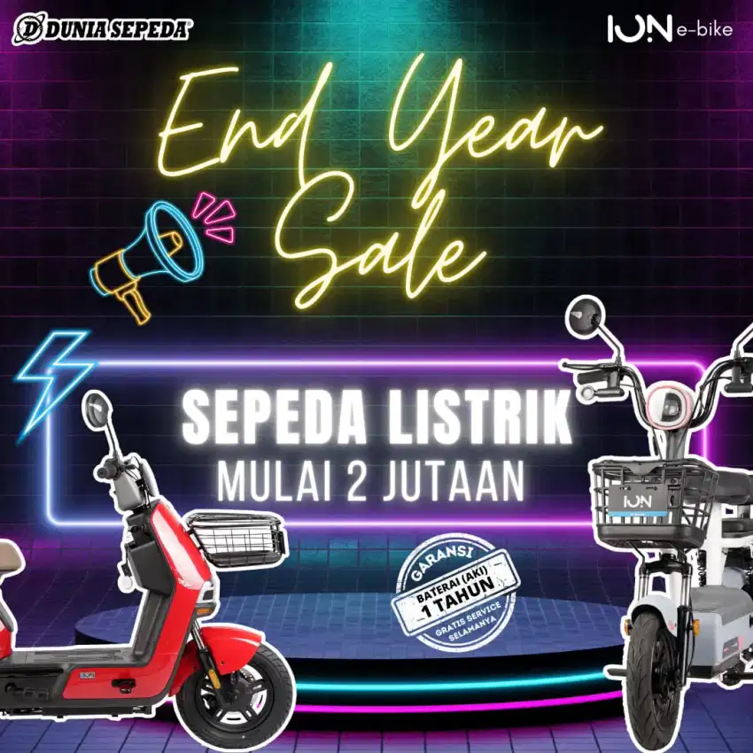 Promo Akhir Tahun Sepeda Listrik Mulai 2 Jt-an Type Ion