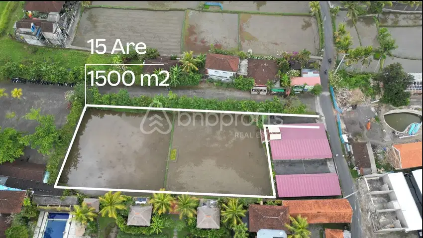 Investor’s Gem 1500 sqm Leasehold Land in Sawah Indah, Ubud BSLL177