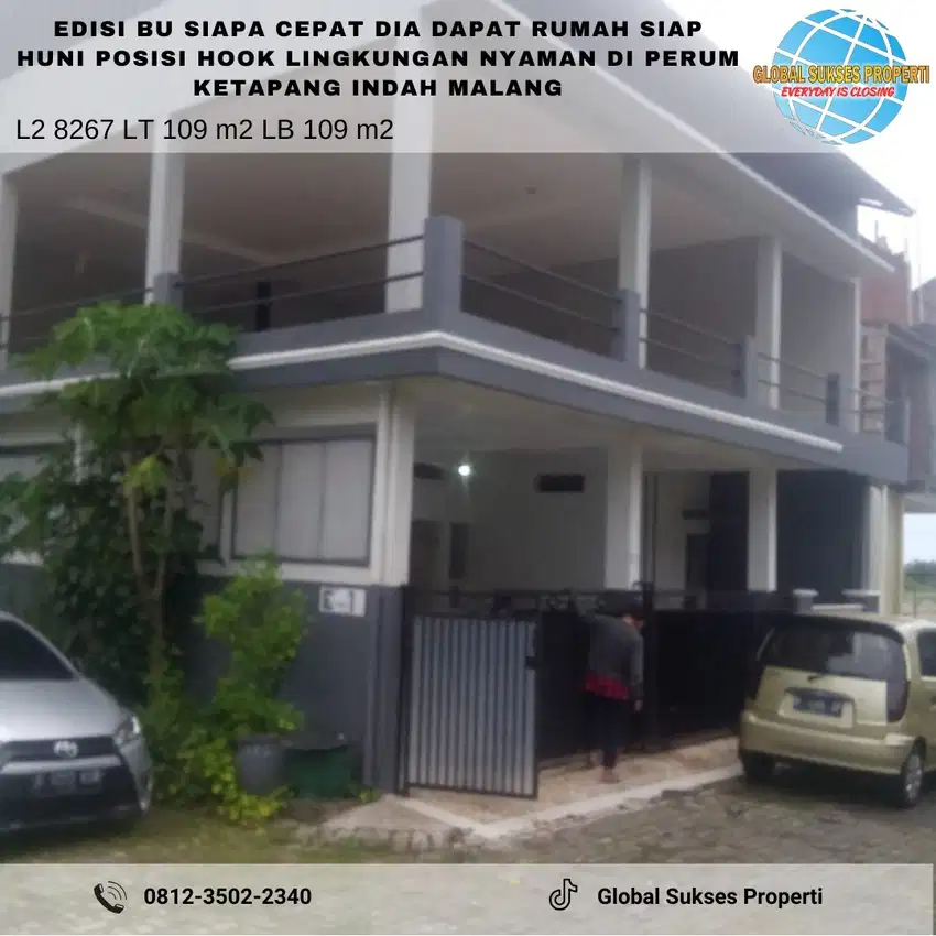 Rumah Siap Huni Posisi Hook Edisi BU di Kepanjen Malang