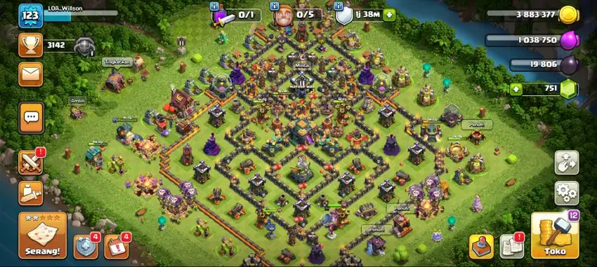 Jual akun game clash of clans