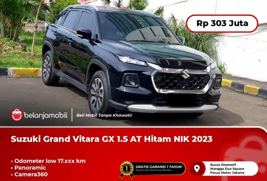 [LOW 17RB ] Suzuki Grand Vitara GX 1.5 Panoramic Hitam 2023/2024