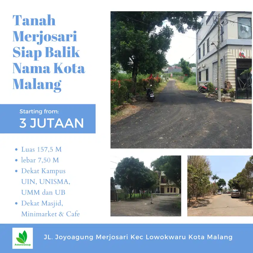 Tanah Merjosari Siap Balik Nama Kota Malang