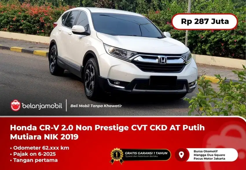 [ LOW KM ] Honda CR-V CR V CRV 2.0 CVT CKD AT Putih 2019/2020