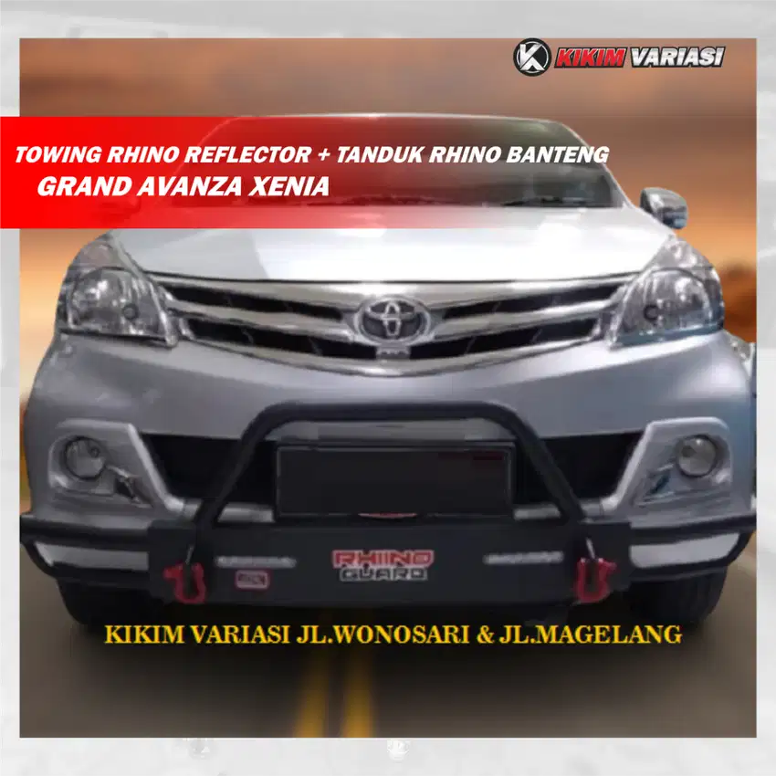 TANDUK RHINO BANTENG DAN TOWING RHINO REFLEKTOR GRAND AVANZA XENIA