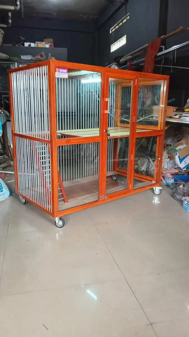 Kandang kucing aluminium corak mantap