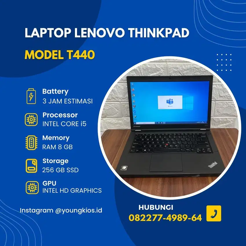 LAPTOP LENOVO THINKPAD T440 | INTEL CORE i5 RAM 8 SSD 256 | WIN 10