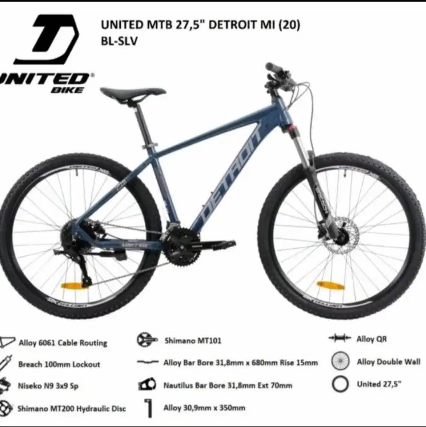 Sepeda MTB 27.5 United Detroid MI (Sale Display)