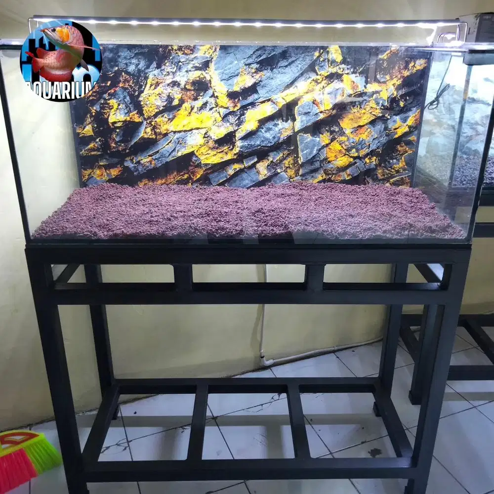 Terjangkau Aquarium baru 5mm 100x40x40 Komplit