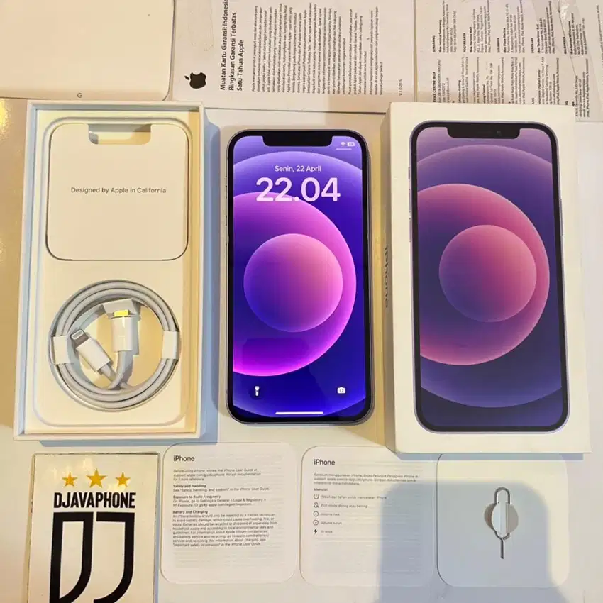 iPhone 12 Purple 128GB BH 100% Garansi Resmi iBox 17 Desember 2024