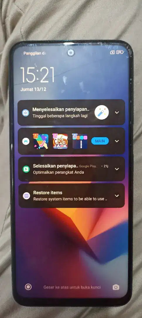 Redmi note 9 pro ram 6gb memori 64gb