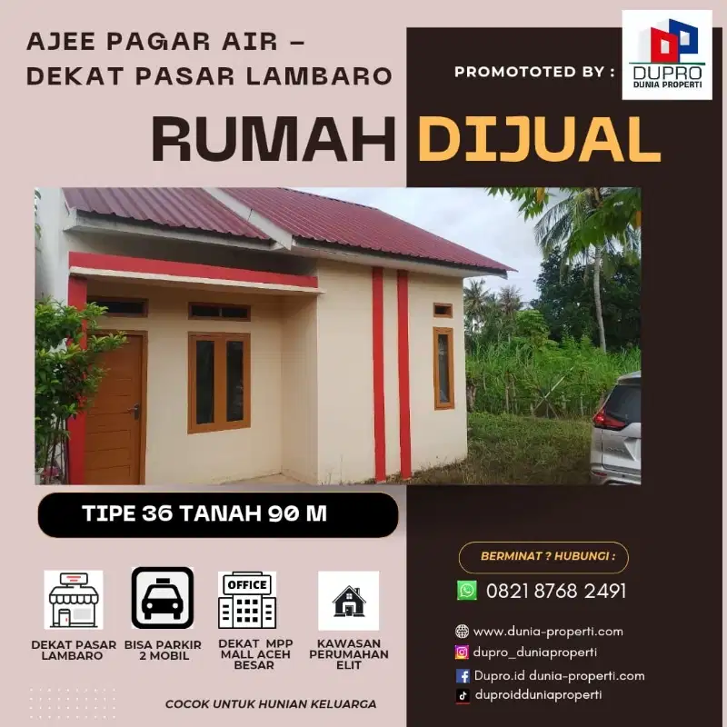 Rumah Baru Termurah dekat Pasar Lambaro Siap Huni Hanya 1 Unit