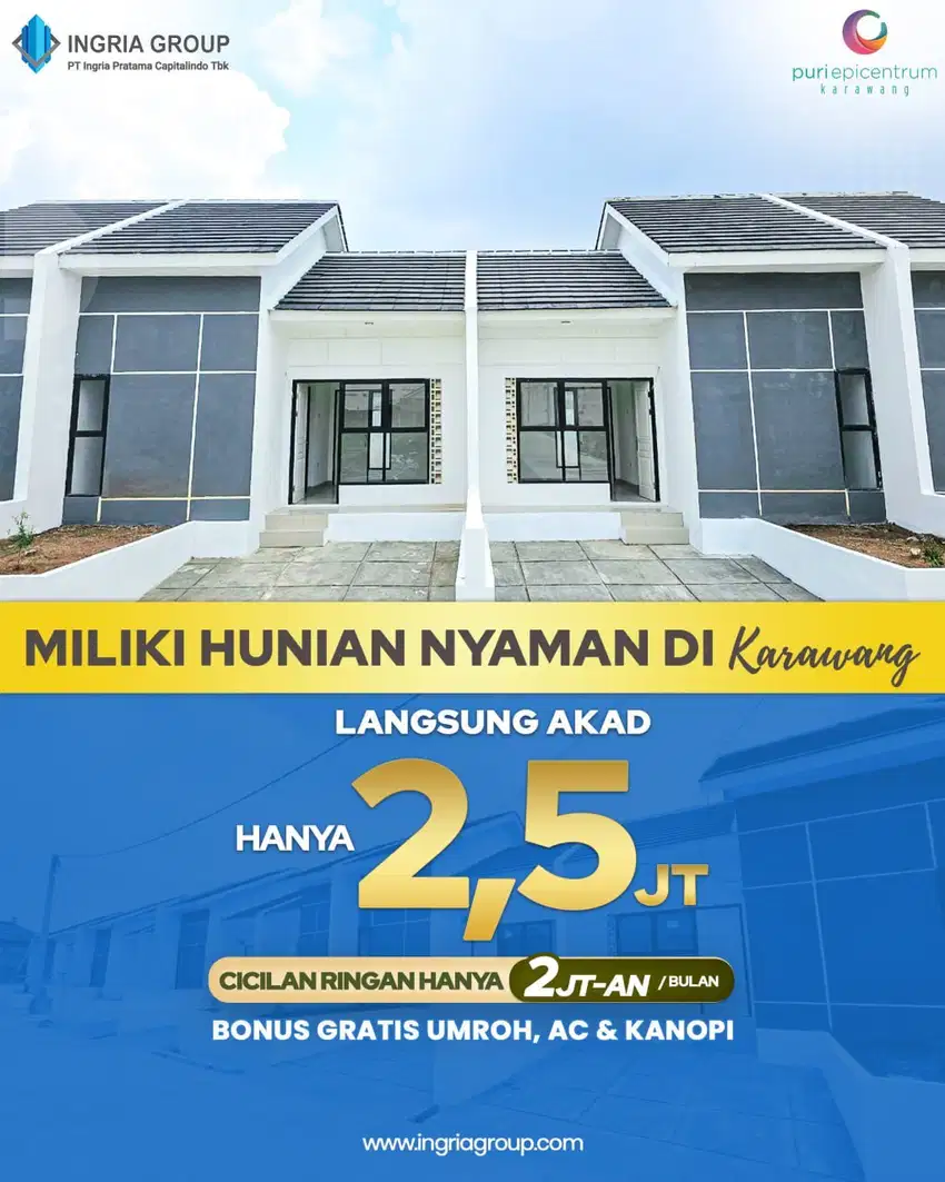 Rumah murah 300 jutaan di karawang  klari dkt RS citra sari husada