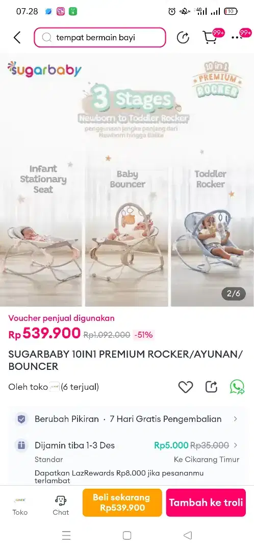 stoiler bayi baru pake sebentar