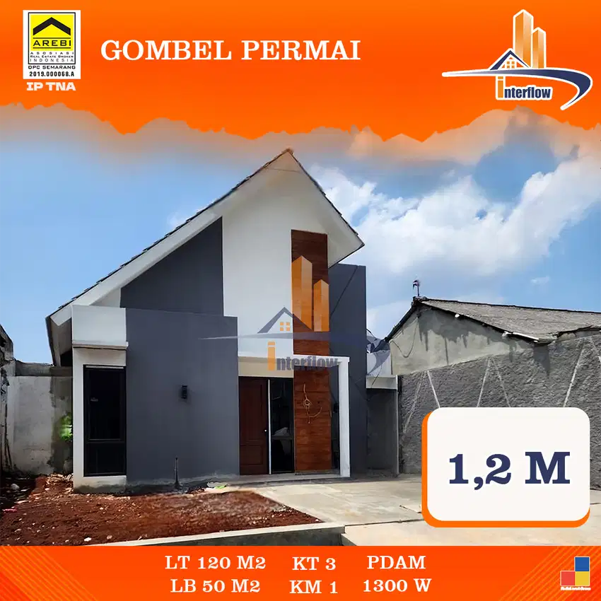 DIJUAL RUMAH BAGUS MINIMALIS DAERAH GOMBEL PERMAI